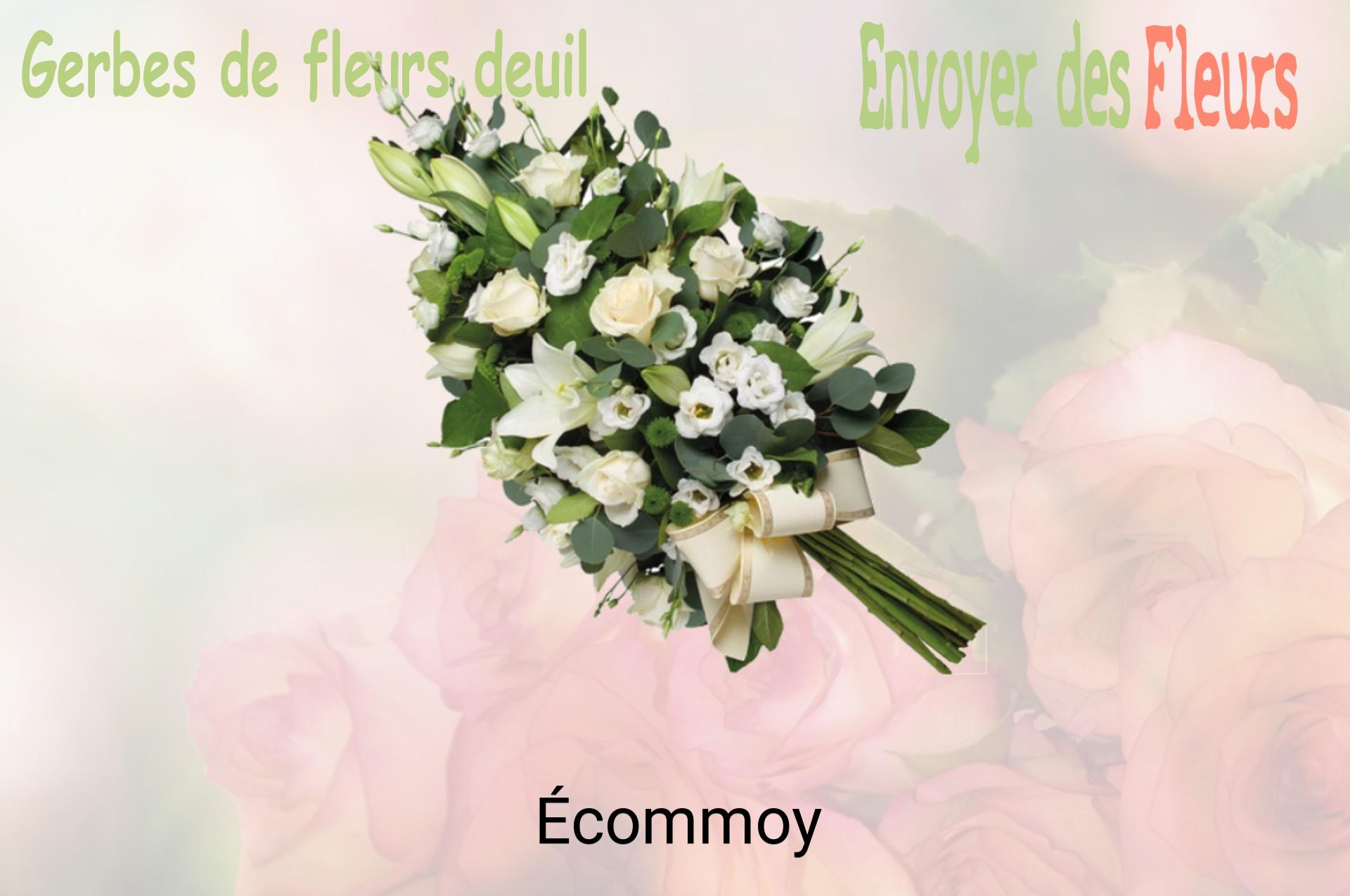 Gerbe de fleurs de deuil livrée à Écommoy